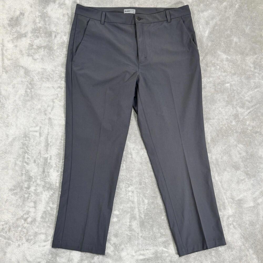 VRST Pants Mens 38x30 Gray Limitless Athletic Fit Tapered Stretch Golf Pleated